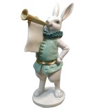 Фигурка интерьерная в виде кролика с трубой