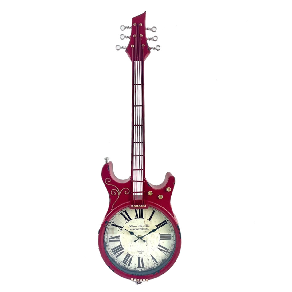 Часы настенные в форме гитары
