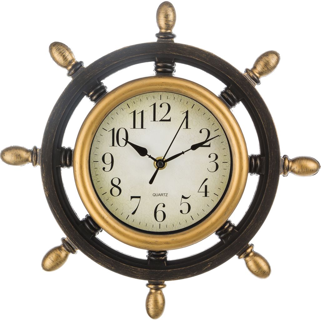 Настенные часы в морском стиле Штурвал