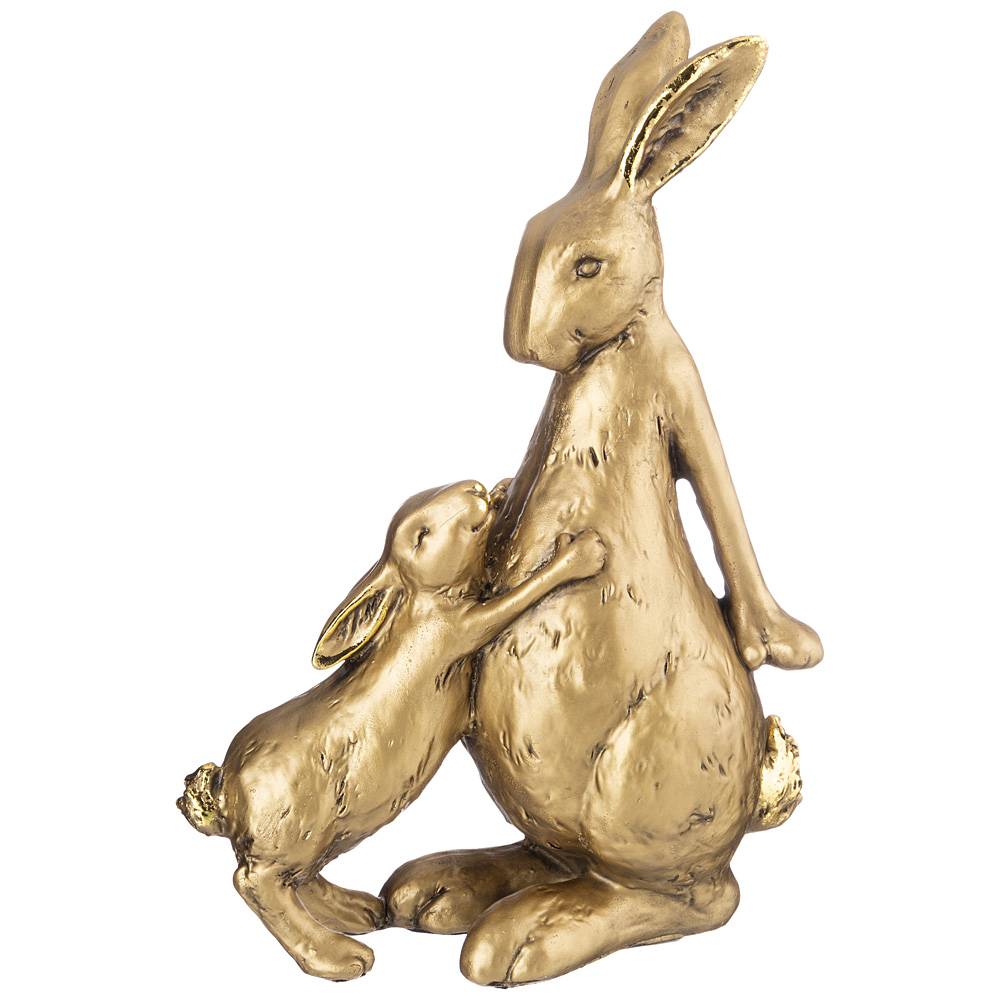 Фигурка Кролик-Мама в золотом цвете