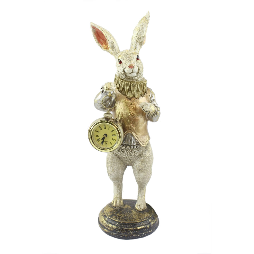 Фигурка интерьерная кролик с карманными часами