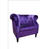 Кресло в ретро стиле фиолетовое