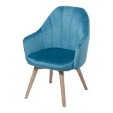 Кресло классическое в синей обивке