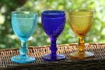 Бокалы стеклянные разноцветные
