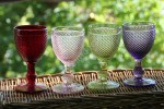 Бокалы стеклянные разноцветные