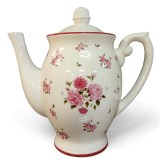 Настенный керамический декор Чайник с розами