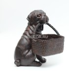 Фигурка собака с корзинкой