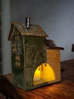 Подсвечник авторский из керамики «Старый Город»