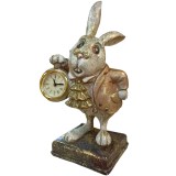 Фигурка декоративная кролика с часами из книги Алиса в Стране чудес
