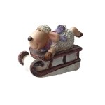 Фигурка интерьерная овечка на санках