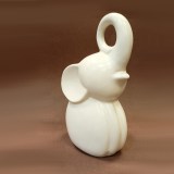 Интерьерная керамическая фигурка - "Белый слон" 16 см