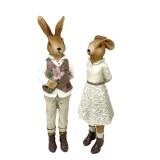 Фигурка декоративная кролик и крольчиха