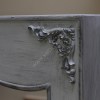 Подставка каминная деревянная серая