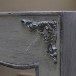 Подставка каминная деревянная серая