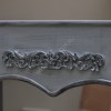 Подставка каминная деревянная серая