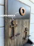 Ключница в морском стиле с якорями и магнитной доской