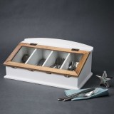 Ящик для столовых приборов со стеклянной крышкой Campagne