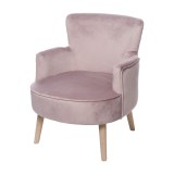 Кресло с круглым сидением розового цвета