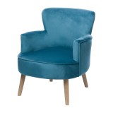 Кресло с круглым сидением синего цвета