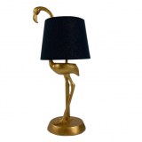 Настольная лампа в виде золотого фламинго