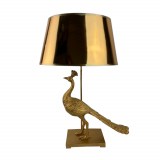 Настольная лампа в виде золотого павлина