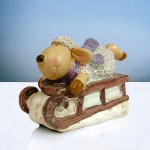 Фигурка интерьерная овечка на санках