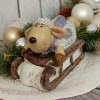 Фигурка интерьерная овечка на санках