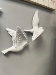 Панно декоративное две белых птицы