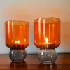 Комплект стеклянных подсвечников Orange