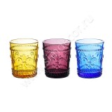 Цветные стеклянный стаканы Lotos 10 см