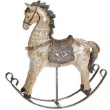 Новогодняя статуэтка лошадка-качалка