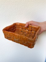 Ваза керамическая в форме плетеной корзинки