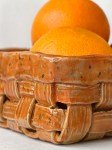 Ваза керамическая в форме плетеной корзинки