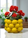 Ваза интерьерная с лимонами
