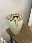 Ваза керамическая со стайкой птиц