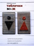 Таблички на дверь туалета М и Ж
