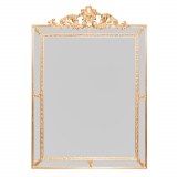 Большое настенное зеркало с фальцетом цвет: золото