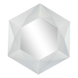 Зеркало шестиугольное «Eksee» белый цвет