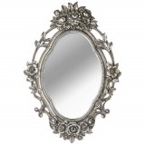 Настенное зеркало в овальной раме «Серебро»
