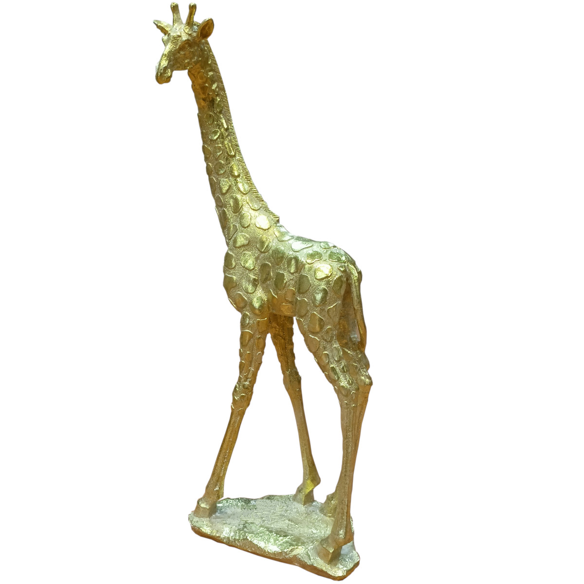 Статуэтка интерьерная Жираф в золотом цвете