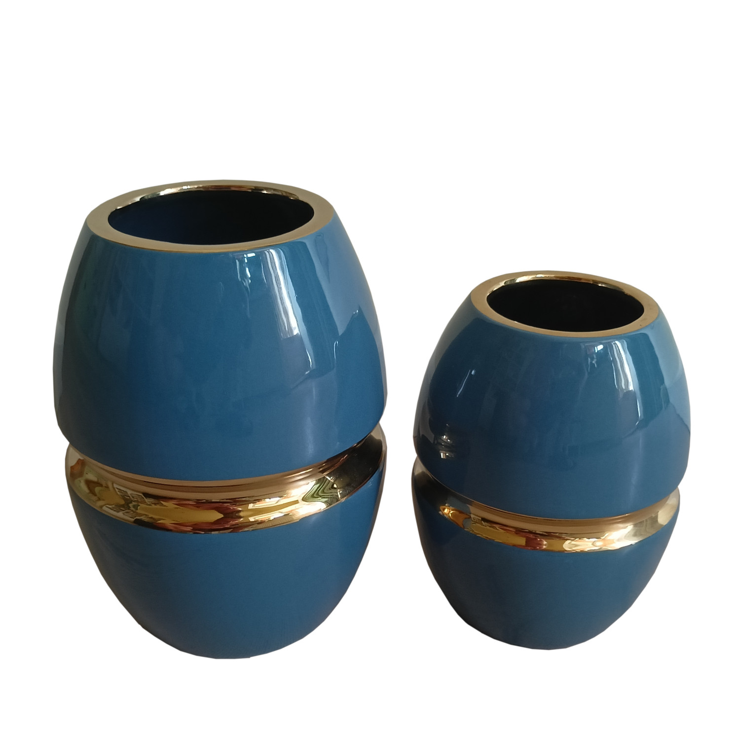 Овальная керамическая интерьерная ваза Indigo