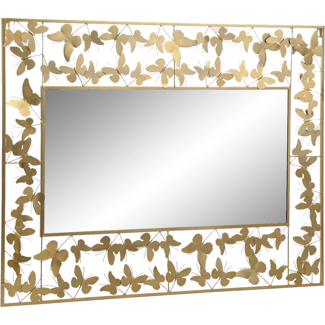 Прямоугольное зеркало с бабочками