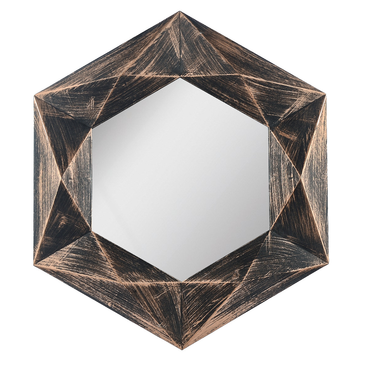 Зеркало шестиугольное «Eksee» бронзовый цвет